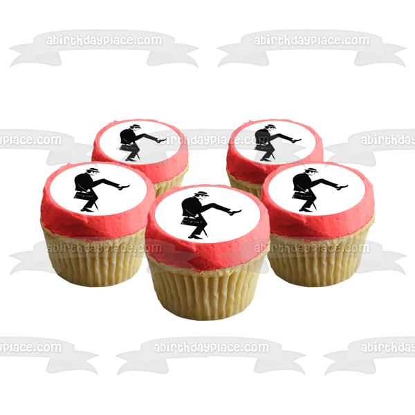 The Ministry of Silly Walks Monty Python Silhouette Edible Cake Topper Image ABPID10258