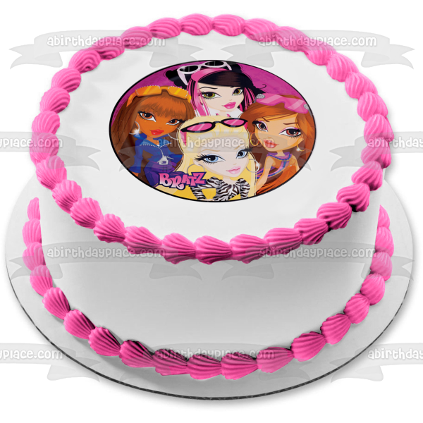 Bratz Cloe Sasha Jade Yasmine Imagen comestible para decoración de tarta ABPID10268 