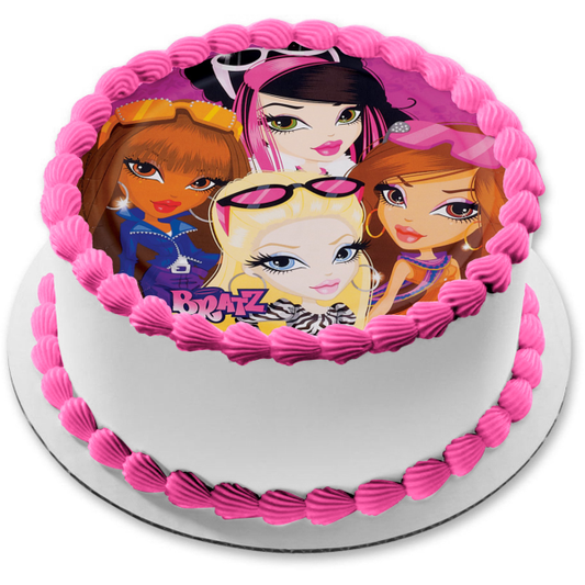 Bratz Cloe Sasha Jade Yasmine Imagen comestible para decoración de tarta ABPID10268 