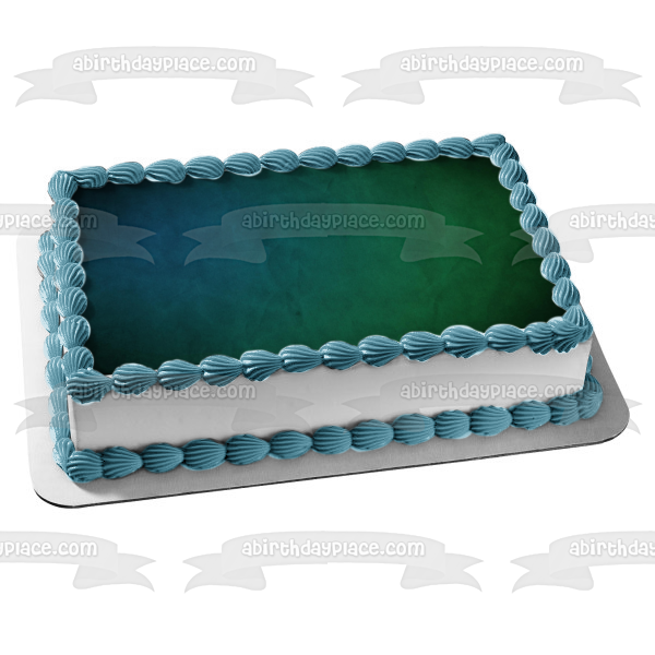 Imagen comestible para decoración de tarta con fondo azul y verde ABPID10577 