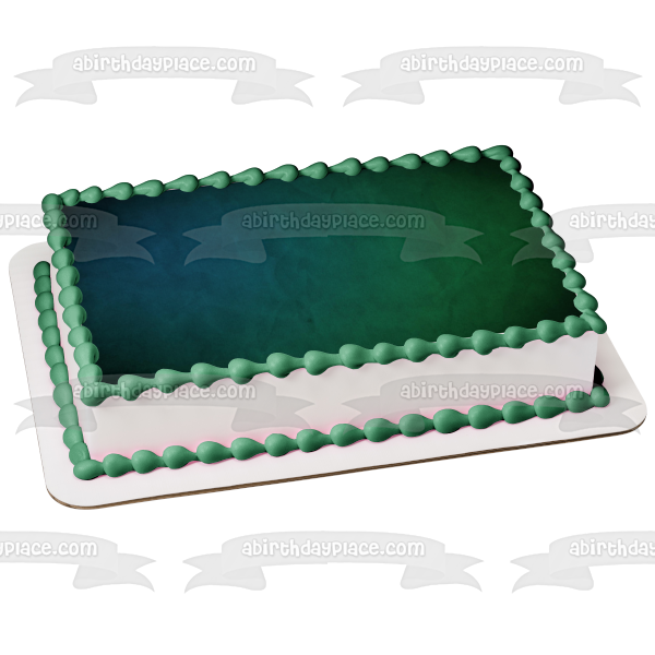 Imagen comestible para decoración de tarta con fondo azul y verde ABPID10577 