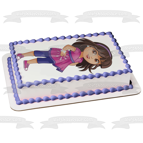 Adorno comestible para tarta con joyas brillantes de Dora y sus amigos, imagen ABPID10325 