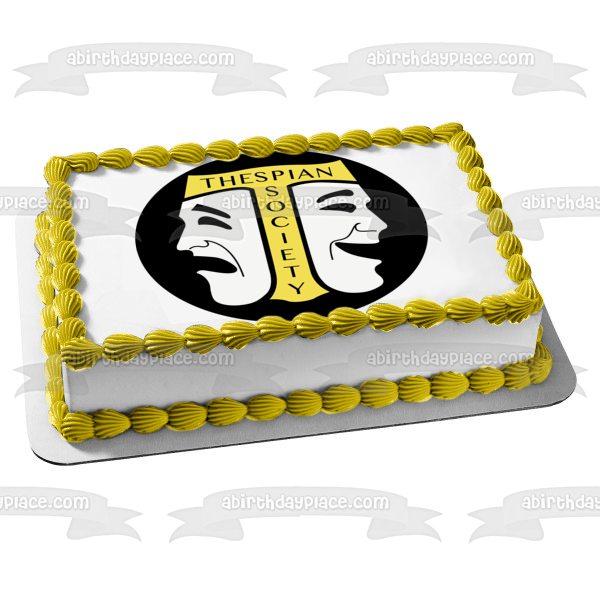 International Thespian Society Logo Honor Society High School Edible Cake Topper Image ABPID10398