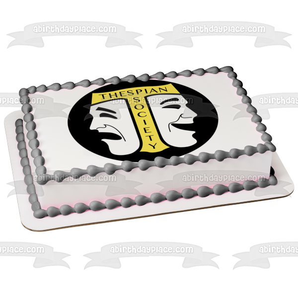 International Thespian Society Logo Honor Society High School Edible Cake Topper Image ABPID10398