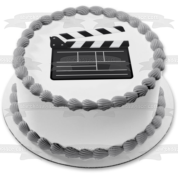 Imagen de decoración comestible para tarta con tablilla de icono de producción cinematográfica ABPID10655 