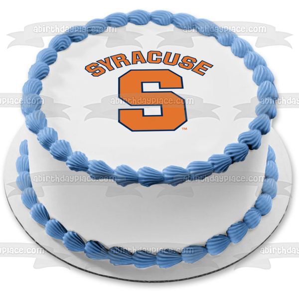 Syracuse University Football Logo NCAA Edible Cake Topper Image ABPID10684