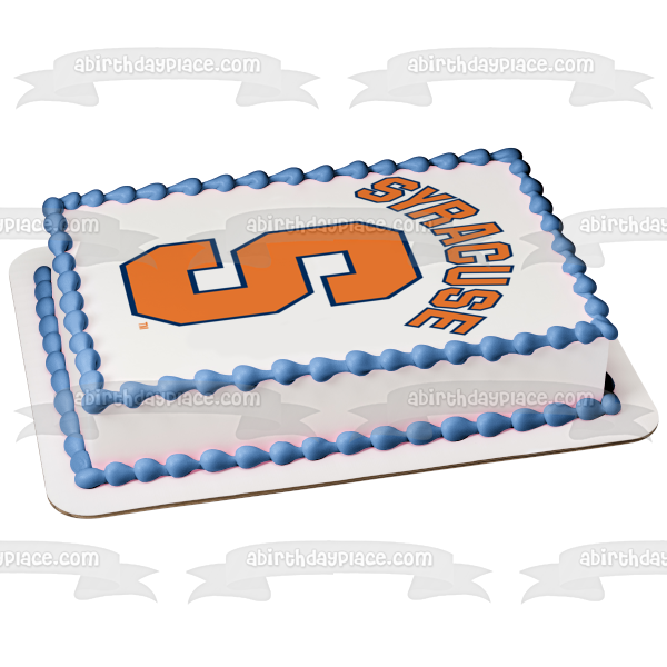 Syracuse University Football Logo NCAA Edible Cake Topper Image ABPID10684