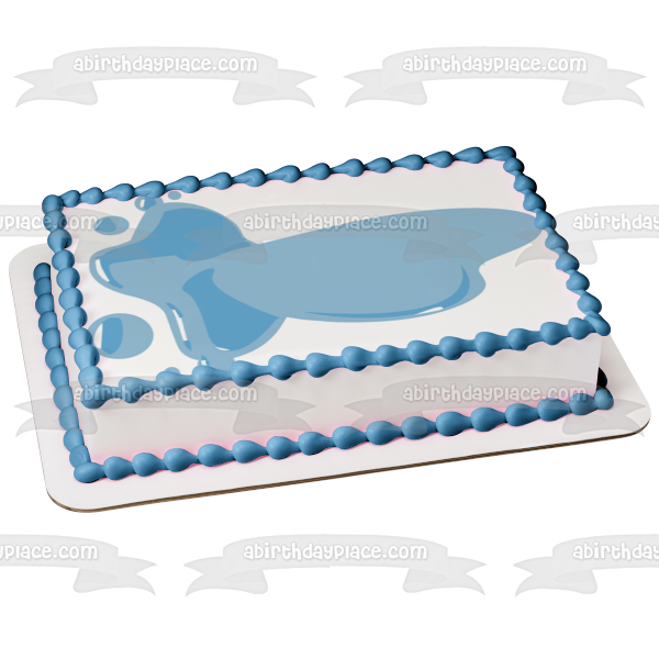 Imagen comestible para decoración de tarta con forma de corazón azul derretido ABPID10474 