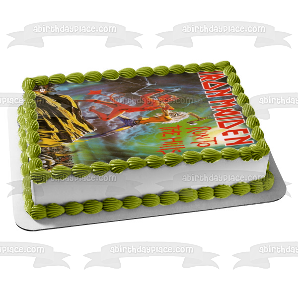 Iron Maiden Rock Band Music Run to the Hills Edible Cake Topper Image ABPID10480