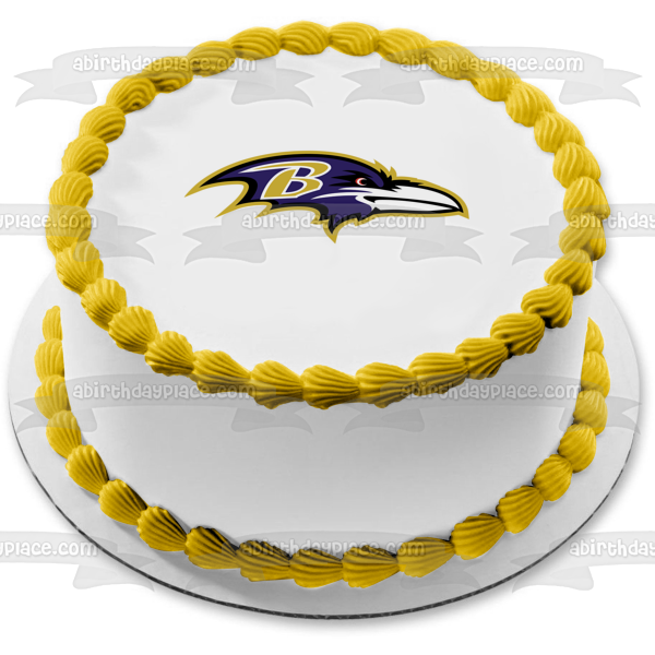 Imagen comestible para tarta con logotipo de los Baltimore Ravens de la NFL ABPID10726 