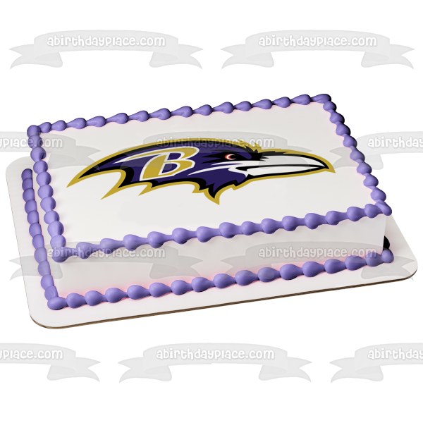 Imagen comestible para tarta con logotipo de los Baltimore Ravens de la NFL ABPID10726 