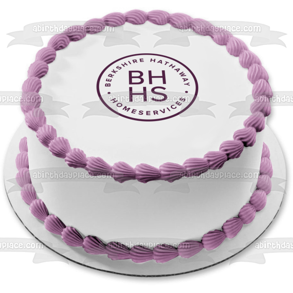 Imagen comestible para decoración de tarta con el logotipo de Berkshire Hathaway Home Services ABPID10964 