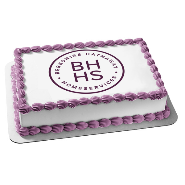 Imagen comestible para decoración de tarta con el logotipo de Berkshire Hathaway Home Services ABPID10964 