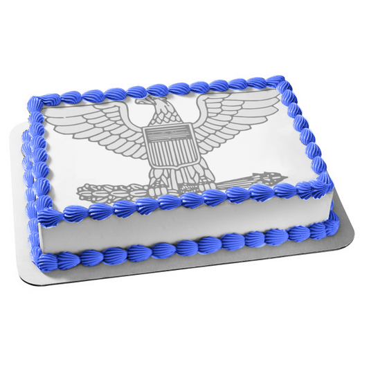 Imagen comestible para tarta con insignia de rango de oficial del ejército de los Estados Unidos ABPID10976 