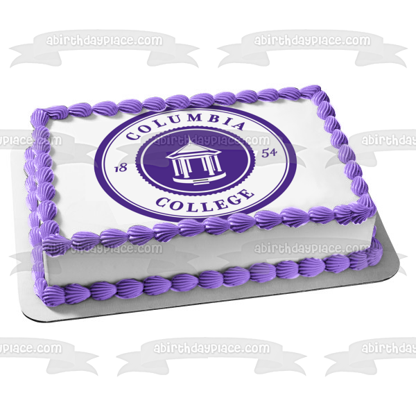 Columbia College Logo Naia Edible Cake Topper Image ABPID10982