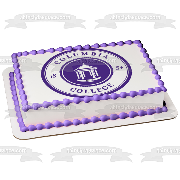 Columbia College Logo Naia Edible Cake Topper Image ABPID10982