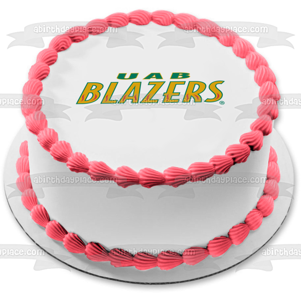 Uab Blazers Logo Football NCAA Edible Cake Topper Image ABPID11202