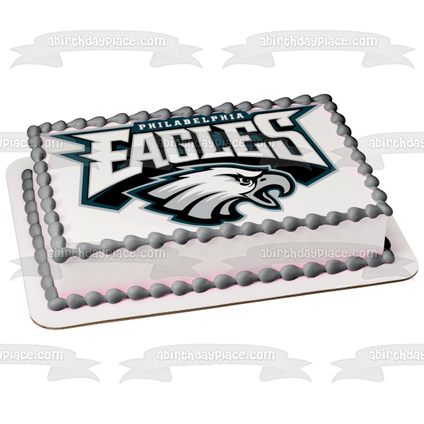 Philadelphia Eagles Logo NFL Edible Cake Topper Image ABPID11016