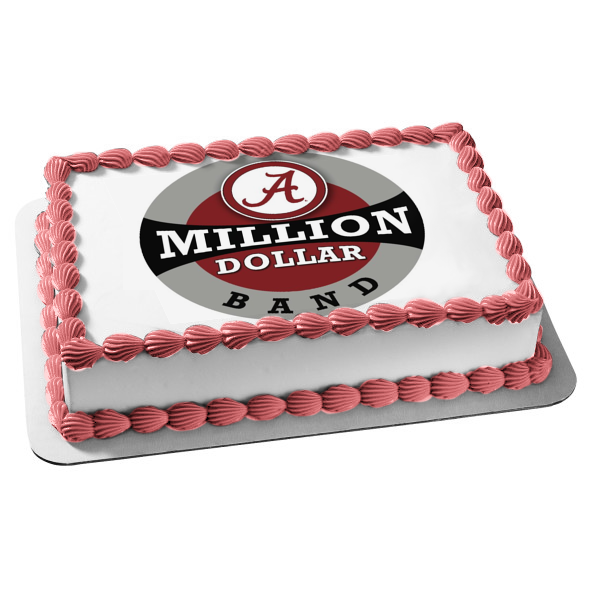 Imagen comestible para decoración de tarta con logotipo de Alabama Crimson Tide Football NCAA Million Dollar Band ABPID11046 