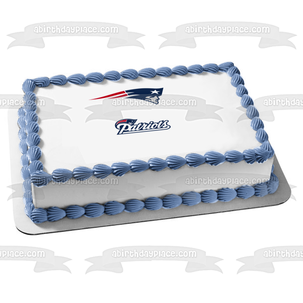 New England Patriots Logos NFL Edible Cake Topper Image ABPID11058