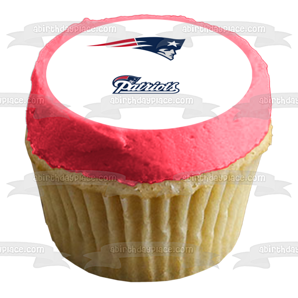 New England Patriots Logos NFL Edible Cake Topper Image ABPID11058