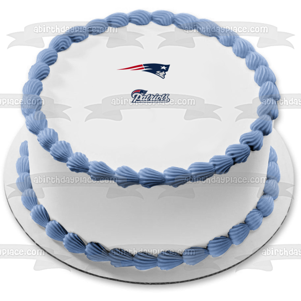 New England Patriots Logos NFL Edible Cake Topper Image ABPID11058