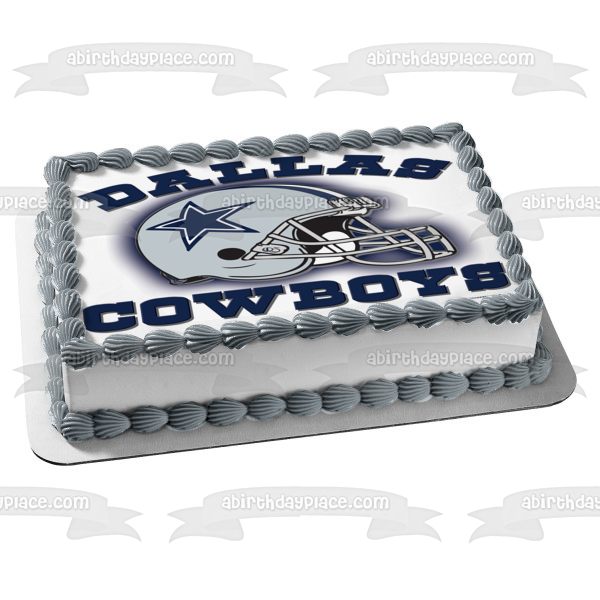 Imagen de decoración comestible para tarta con logotipo de la NFL de los Dallas Cowboys, presentada en 1977, ABPID11074 