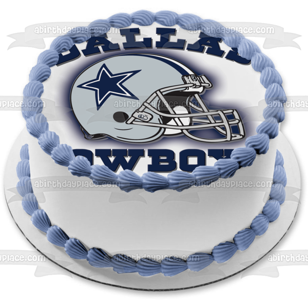 Imagen de decoración comestible para tarta con logotipo de la NFL de los Dallas Cowboys, presentada en 1977, ABPID11074 