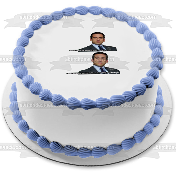 Imagen comestible para decoración de tarta con texto en inglés "The Office Michael Talking" ABPID11102 