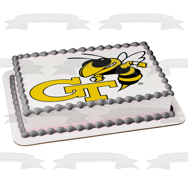 Imagen de decoración comestible para tarta con el logotipo de Bumblebee de Cool Georgia Tech ABPID11286 