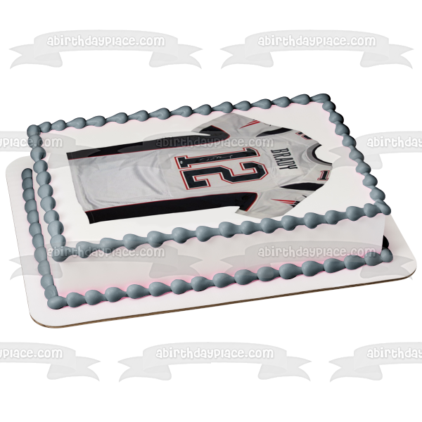 Imagen comestible para tarta de la NFL de los Patroits de Nueva Inglaterra Tom Brady 12 ABPID11130 