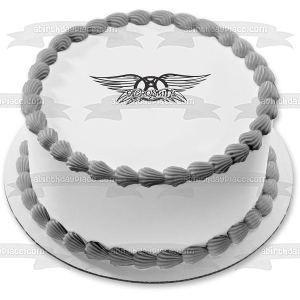 Imagen comestible para decoración de tarta con el logotipo de Aerosmith, música, ABPID11174 