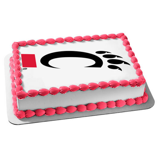 Cincinnati Bearcats Logo Basketball NCAA Edible Cake Topper Image ABPID11296