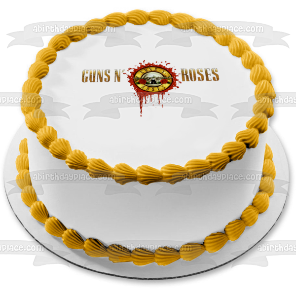 Guns N' Roses Logo Guns Roses Rock Band Edible Cake Topper Image ABPID11182