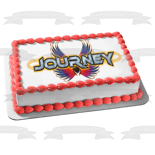 Decoración comestible para tarta con logotipo de Music Journey, banda de rock, imagen ABPID11183 