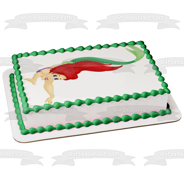 Imagen comestible para tarta de Disney La Sirenita Ariel nadando ABPID11186 