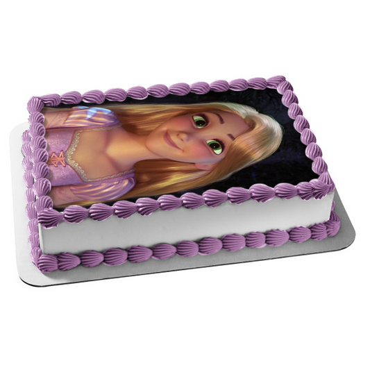 Disney Tagged Rapunzel Sonriendo Imagen comestible para decoración de tarta ABPID11189 