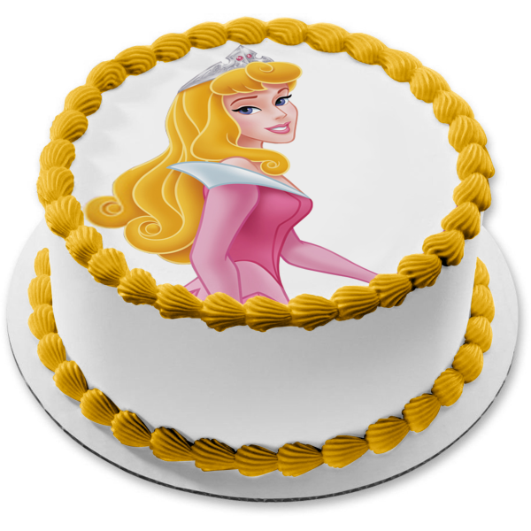 Disney Bella Durmiente Aurora Sonriendo Imagen comestible para decoración de tarta ABPID11504 