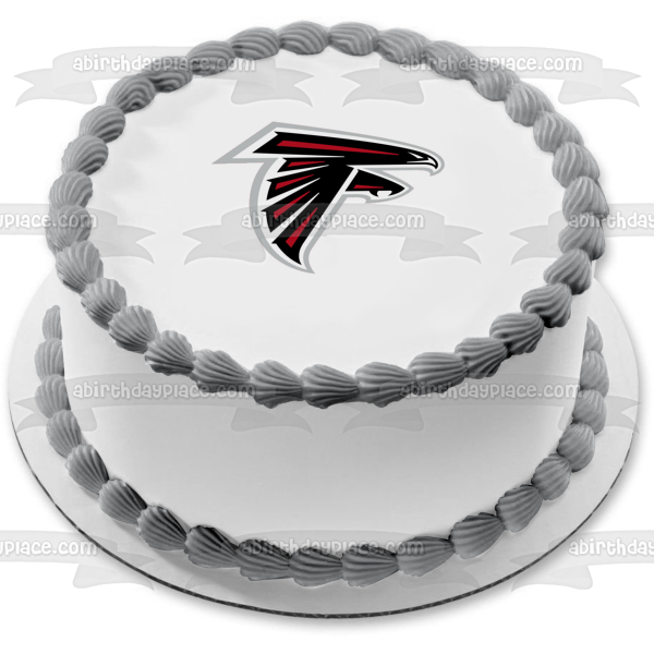 Imagen de decoración comestible para tarta de fútbol con logotipo de la NFL de los Atlanta Falcons ABPID11324 