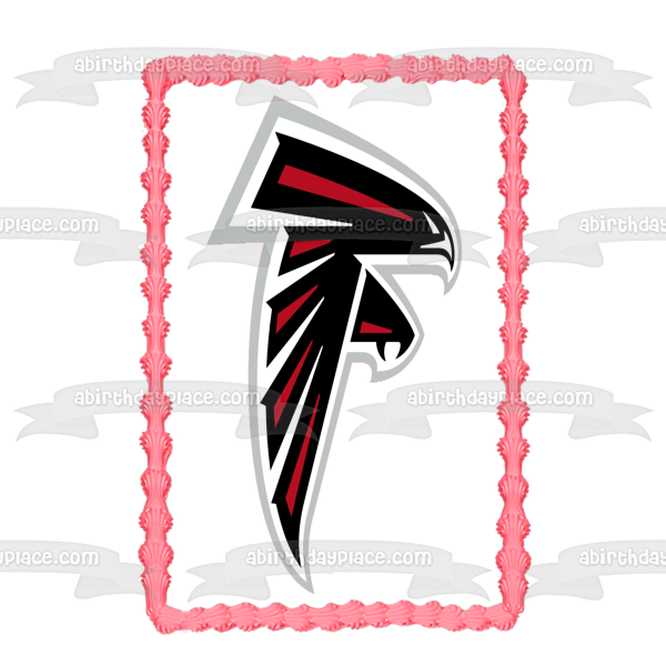 Imagen de decoración comestible para tarta de fútbol con logotipo de la NFL de los Atlanta Falcons ABPID11324 