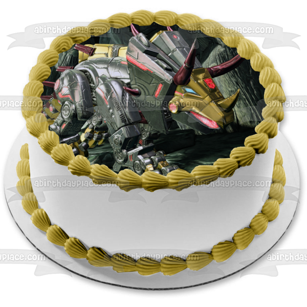 Transformers Rise of the Dark Spark Triceratops Dinobot Edible Cake Topper Image ABPID11539