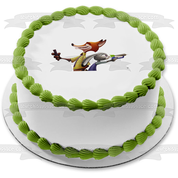 Zootopia Lt. Judy Hopps Nick Wilde Edible Cake Topper Image ABPID11385