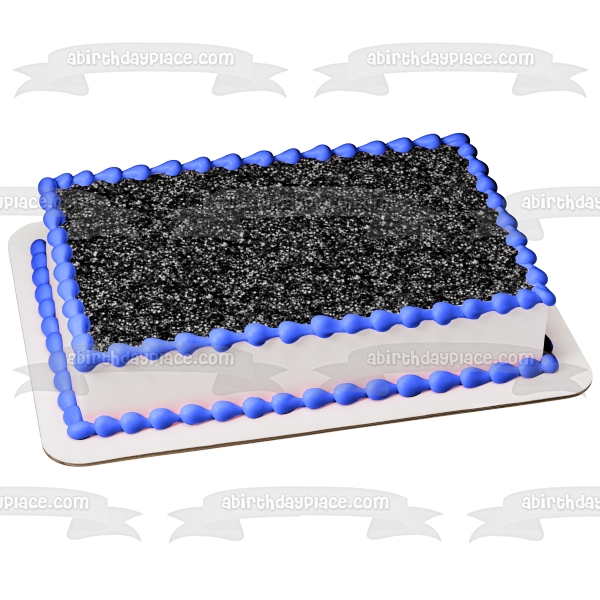 Black Glitter Pattern Background Edible Cake Topper Image ABPID11709