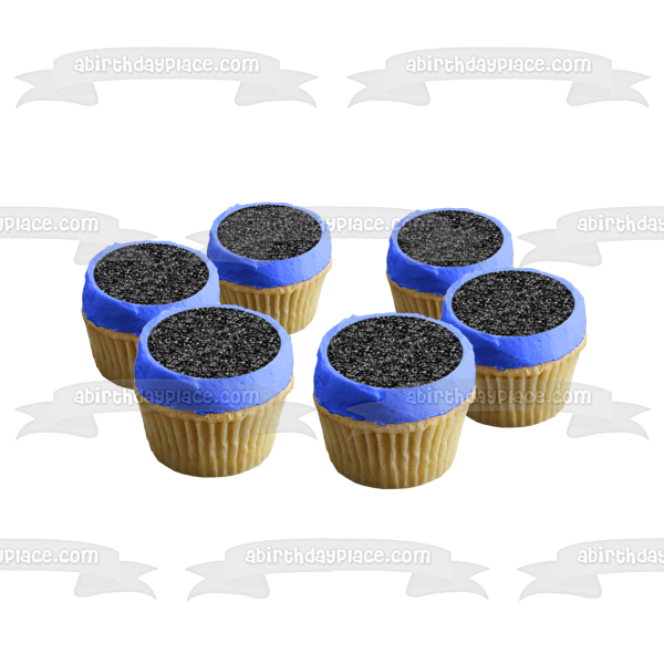 Black Glitter Pattern Background Edible Cake Topper Image ABPID11709