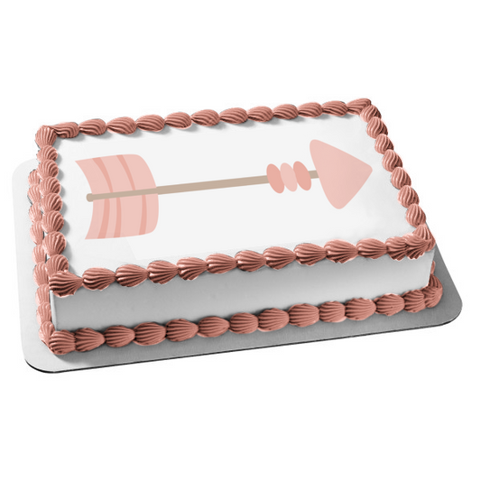 Blush Tribal Arrow Head Pink Edible Cake Topper Image ABPID11438