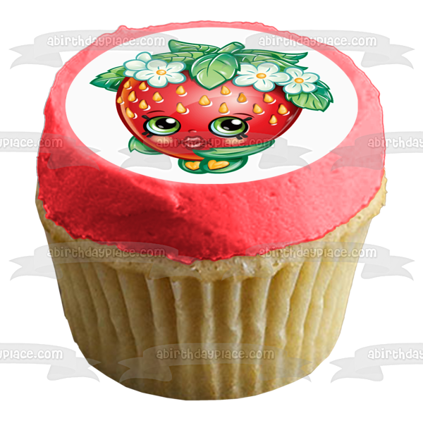 Shopkins Strawberry Kiss Edible Cake Topper Image ABPID11921