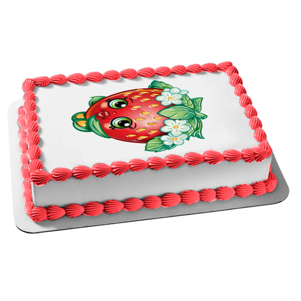 Shopkins Strawberry Kiss Edible Cake Topper Image ABPID11921