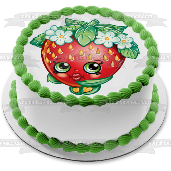 Shopkins Strawberry Kiss Edible Cake Topper Image ABPID11921