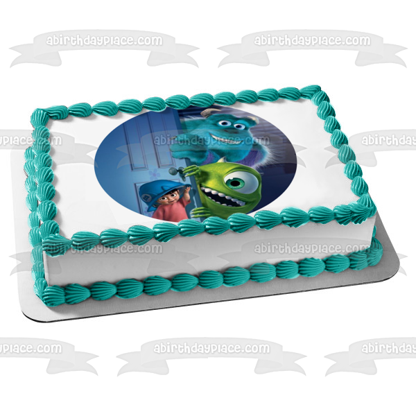 Imagen comestible para tarta de Disney Monsters Inc Sully Boo Mike Kwazowski ABPID11983 