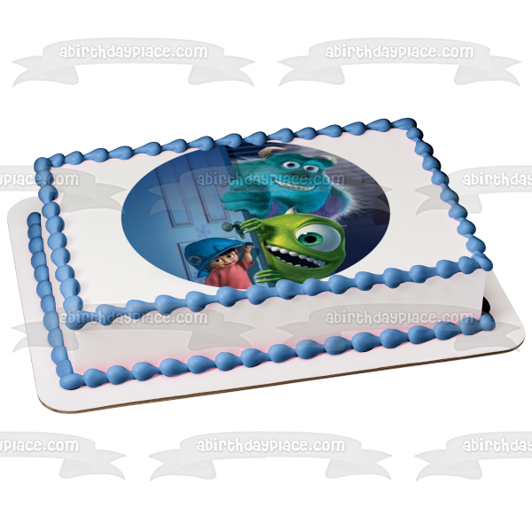 Imagen comestible para tarta de Disney Monsters Inc Sully Boo Mike Kwazowski ABPID11983 